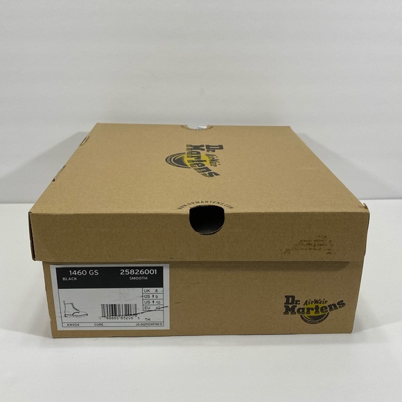 NEW DR MARTENS 1460 GS SMOOTH MOD BOOTS (BLACK/GREEN - Picture 9 of 9